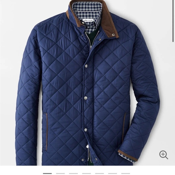 Peter Millar Other - Peter Millar Navy Suffolk Quilted Travel Coat